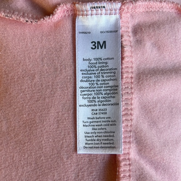 CARTERS Just One You 3M Pink Unicorn Full Zip Hoodie Ruffle Rainbows Ears Cute! - Picture 6 of 6